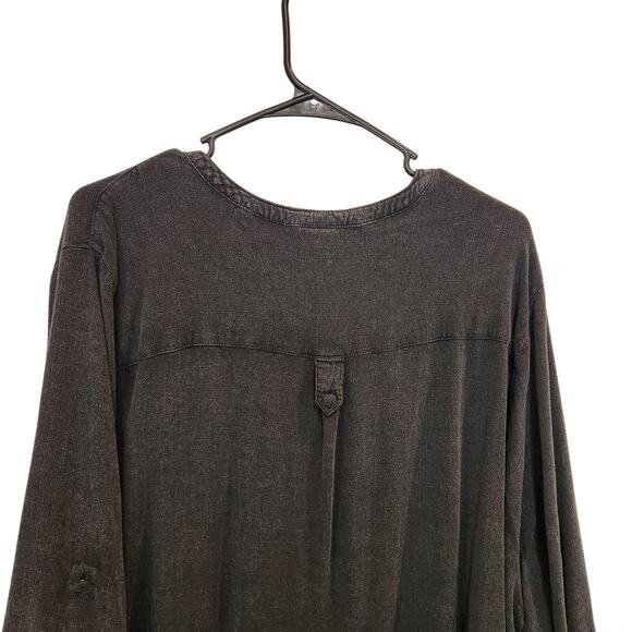 Torrid Harper Rayon Slub Pullover 3/4 Sleeve Blouse Casual Top Black Size 3X - Picture 6 of 11